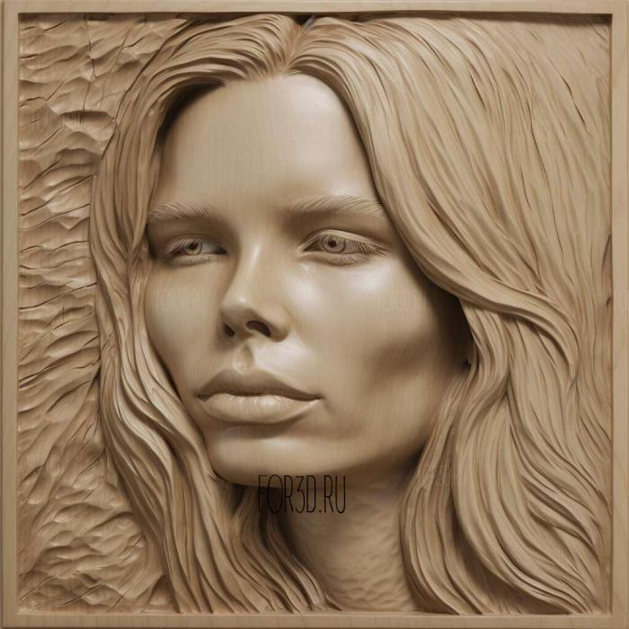 Kim Basinger 2 stl model for CNC